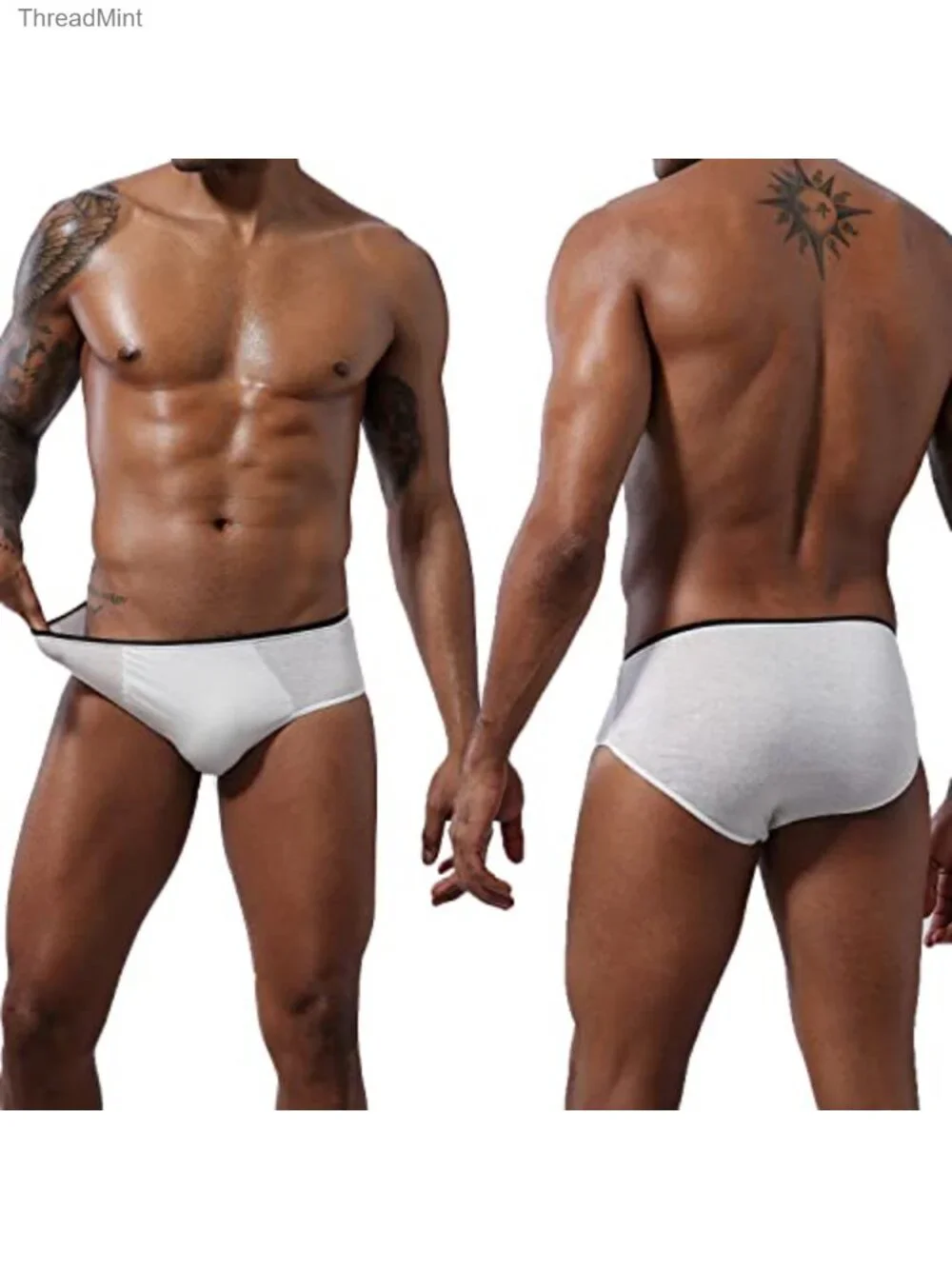 20 Pack Mens Cotton Disposable Underwear Briefs Travel Portable